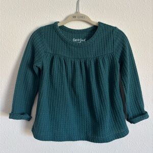 Cat & Jack Toddler Teal Textured Sweater